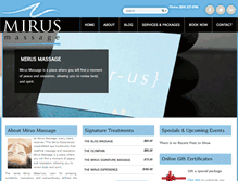 Tablet Screenshot of mirusmassage.com